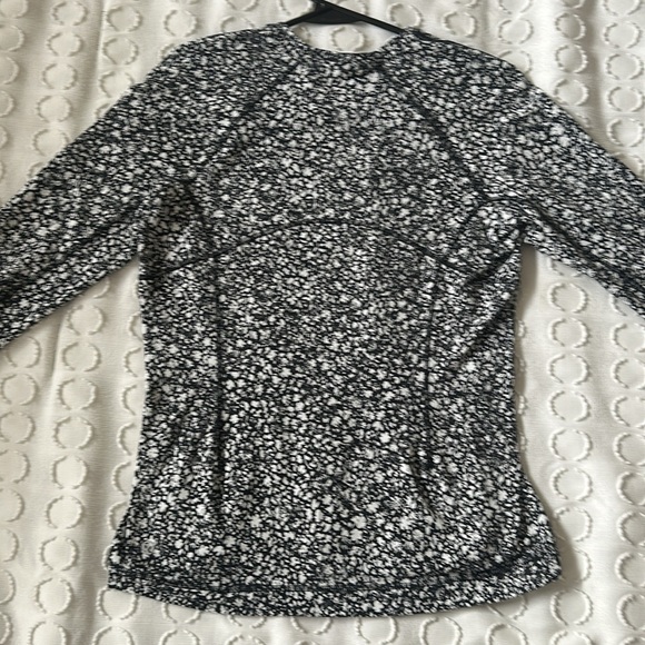 Lululemon Its Rulu Run Long Sleeve Shirt Venture Floral Alpine White Black - Picture 10 of 13